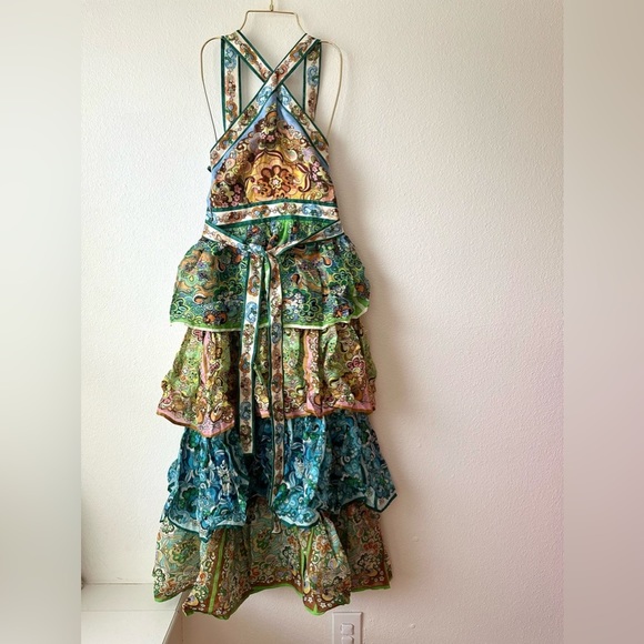 Alemais Dreamer Floral-Print Linen Halterneck Dress - Picture 9 of 17